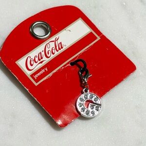 New Coca-Cola Dainty G Initial Rhinestone Charm Pendant